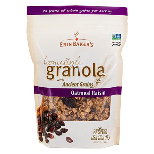 Erin Bakers Homestyle Granola, Oatmeal Raisin, Ancient Grains, ...