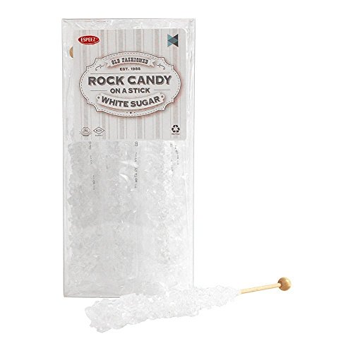 Extra Large Rock Candy Sticks 22G: 12 Original Lollipop - Whit
