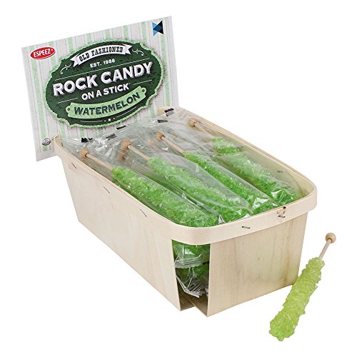 Extra Large Rock Candy Sticks 22G: 24 Watermelon Lollipop - Li