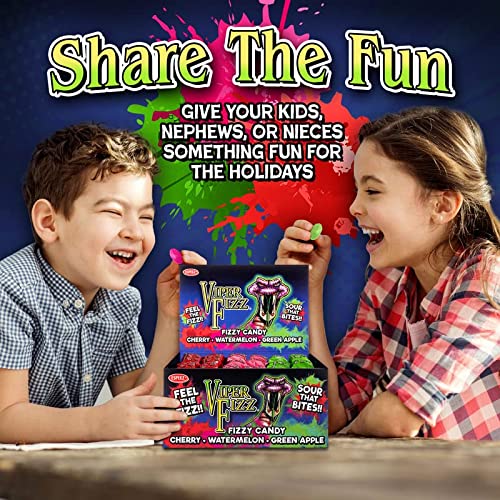 Viper Fizz – 48 Pieces Individually-Wrapped Sour Hard Candy Vari...