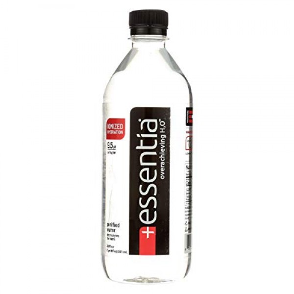 Essentia 9.5 pH Water 20 Oz Plastic Bottles - Pack of 24