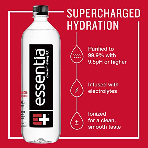 Essentia Bottled Water, 1 Liter, Pack of 6 Bottles; 99.9% Pure, ...