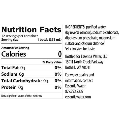 Essentia Water; 12, 12-Oz Bottles; Ionized Alkaline Bottled Wate