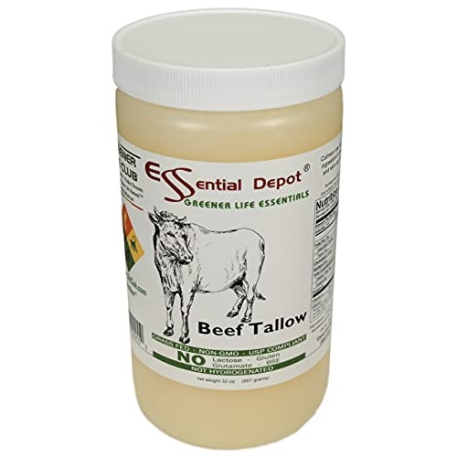 Beef Tallow Finest Quality Food Grade - 32 Oz. - 2 Lb. - 1 Quart