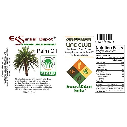 Palm Oil - Rspo Certified - Sustainable - Food Grade - Kosher -