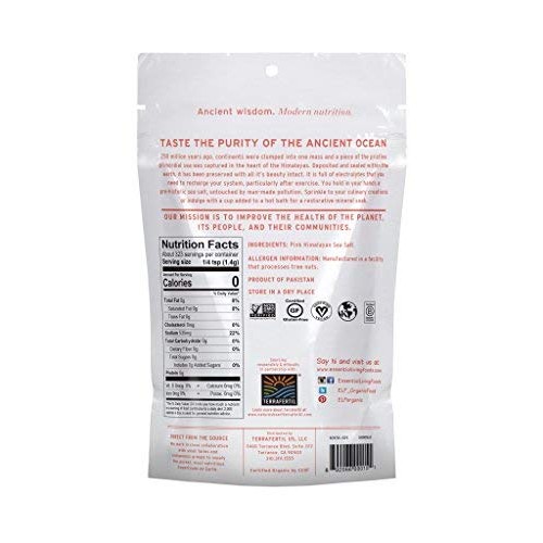 Essential Living Foods Pink Himalayan Sea Salt - Vegan, Non-Gmo,
