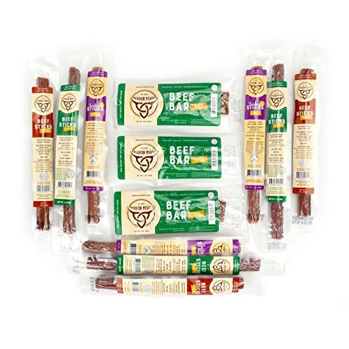 Mission Meats Gift Box Keto Sugar Free Grass-Fed Beef Snacks Sti