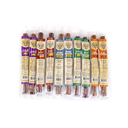 Mission Meats Gift Box Variety Box Beef Sticks Turkey Sticks Por