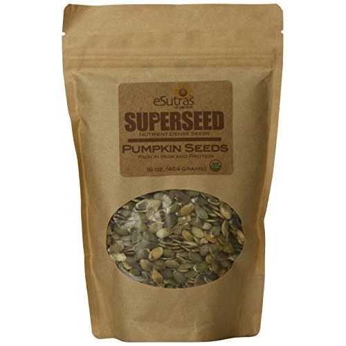 Esutras Organics Pumpkin Seeds, 16 Ounce