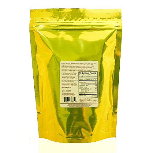 Esutras Organics Raw Whole Cane Jaggery Cubes , 8 Ounce, Burnt S