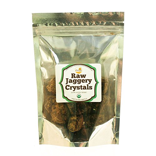 Esutras Organics Raw Whole Cane Jaggery Cubes , 8 Ounce, Burnt S