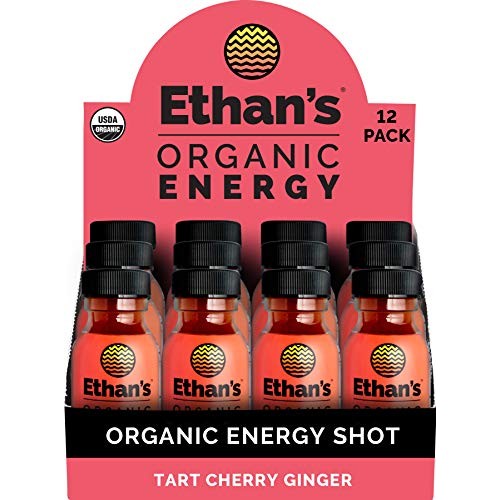 Ethan’S Organic Energy Drink, Tart Cherry Ginger Flavor, Vegan,