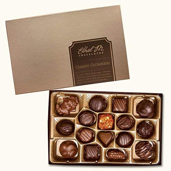 Ethel M. Chocolates Classic Collection Candy Gift Box 16Piece Pr...