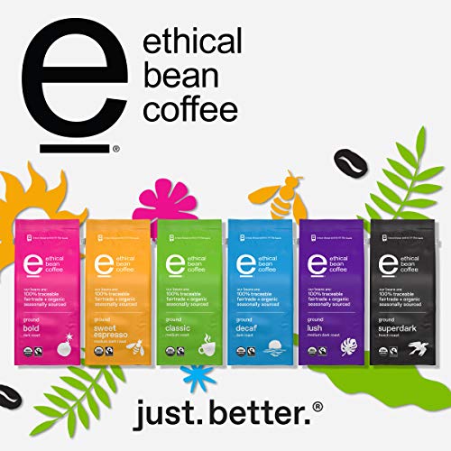 Ethical Bean Fairtrade Organic Coffee, Sweet Espresso Medium Dar