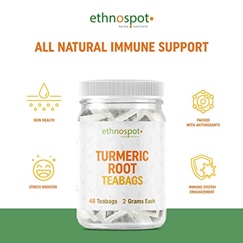 Turmeric Root Teabags - Pure Turmeric Tea - 100% Natural Herbal ...