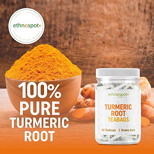 Turmeric Root Teabags - Pure Turmeric Tea - 100% Natural Herbal ...