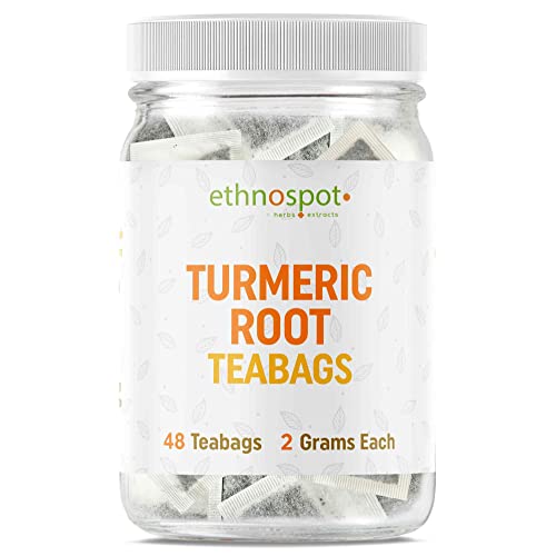 Turmeric Root Teabags - Pure Turmeric Tea - 100% Natural Herbal ...