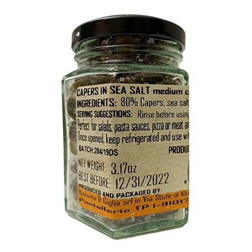 Etimo Pantelleria Capers In Sea Salt 3.17 Ounce