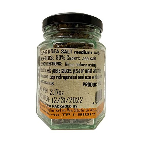 Etimo Pantelleria Capers In Sea Salt 3.17 Ounce