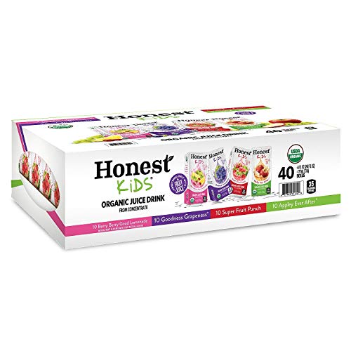 Honest Kids Organic Juice Drink, Variety Pack 6 Oz. Boxes, 40 Pk.