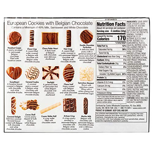 European Cookies Kirkland Signature With Belgian, Chocolate, 49. European Cookies Kirkland Signature With Belgian, Chocolate, 49.