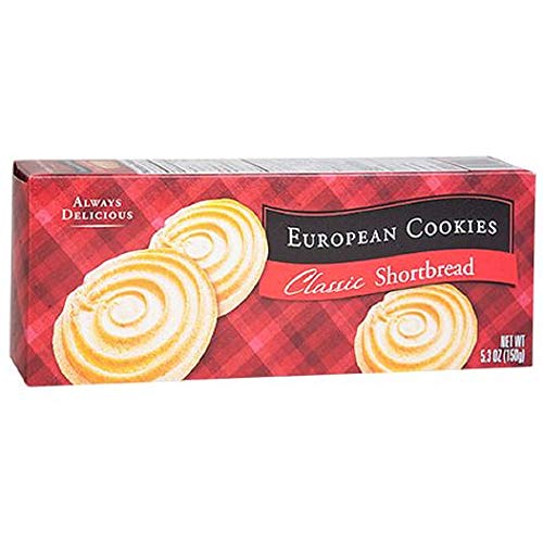 European Cookies Classic Shortbread, Two 5.3 Oz. Boxes