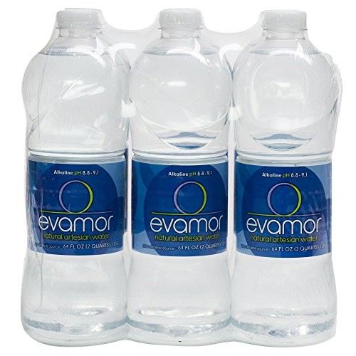 Evamor Natural Alkaline Artesian Water, 64-Ounce Pack Of 6