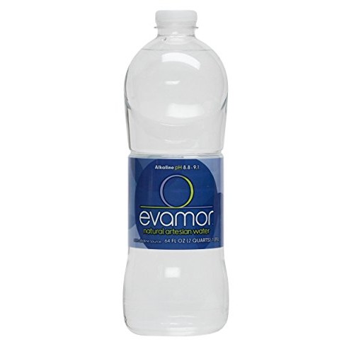 Evamor Natural Alkaline Artesian Water, 64-Ounce Pack Of 6