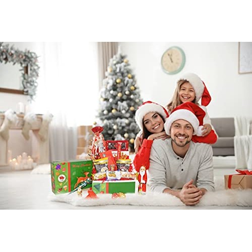 Christmas Chocolate &Amp; Snacks Variety New Year Gift Box Basket -G