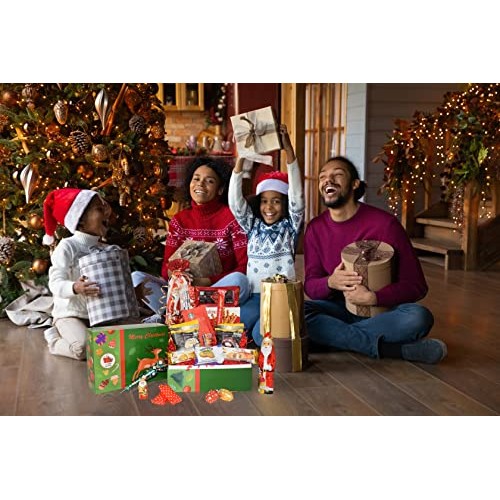 Christmas Chocolate &Amp; Snacks Variety New Year Gift Box Basket -G