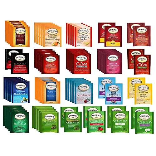 Twinings Tea Bags Sampler Assortment Box - 80 Count - Perfect Va