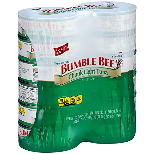 Evaxo Bumble Bee Chunk Light Tuna In Water 5 Oz., 12 Ct.