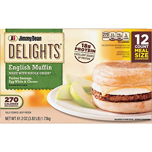 Evaxo Jimmy Dean Delights Turkey Sausage, Egg White & Cheese Muf...