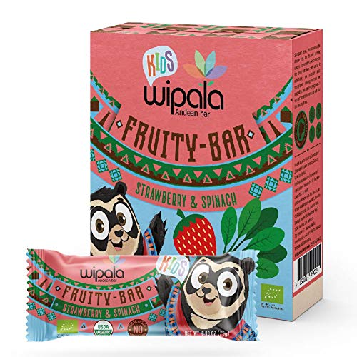 Wipala Kids Organic Bars, Strawberry, Quinoa &Amp; Spinach. Dairy Fr