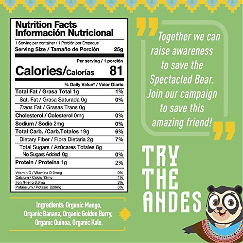 Wipala KIDS Organic Fruit Bars, Mango & Kale, Vegan, Non-GMO, He...