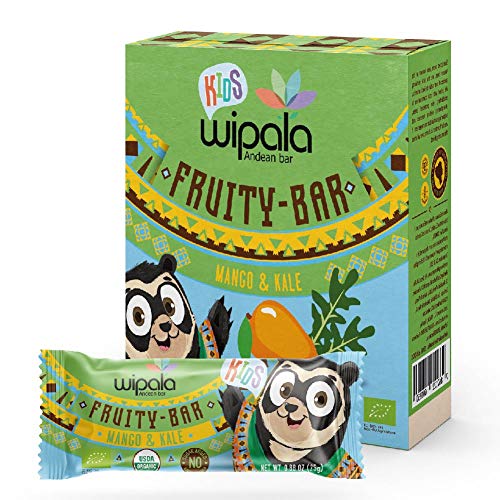Wipala KIDS Organic Fruit Bars, Mango & Kale, Vegan, Non-GMO, He...