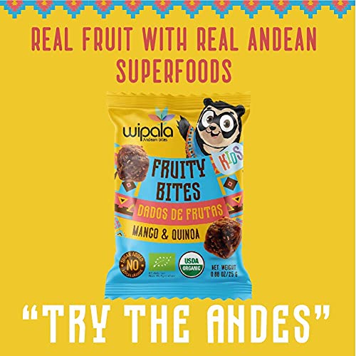 Wipala KIDS Organic Fruity BITES, Mango, Quinoa & Banana. Dairy ...
