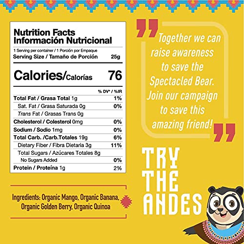 Wipala KIDS Organic Fruity BITES, Mango, Quinoa & Banana. Dairy ...