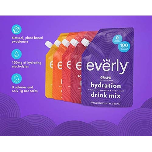Everly Hydration - Drink Mix Powder, Sugar Free, Natural Sweeten