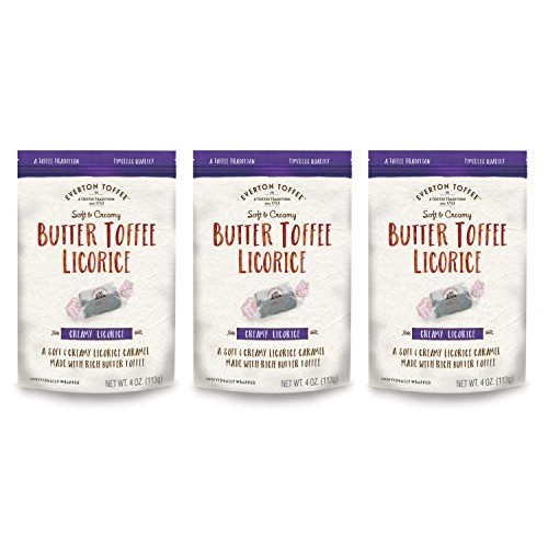 Everton Toffee Butter Toffee Caramels, Licorice Flavor 4 Oz. Ba