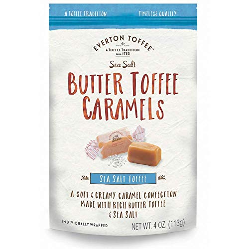 Everton Toffee Butter Toffee Caramels, Sea Salt Flavor 4 Oz. Ba