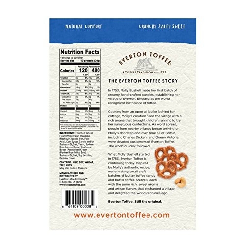 Everton Toffee Butter Toffee Pretzels, Roasted Cashew Flavor 4