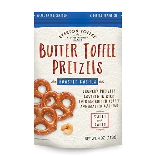 Everton Toffee Butter Toffee Pretzels, Roasted Cashew Flavor 4