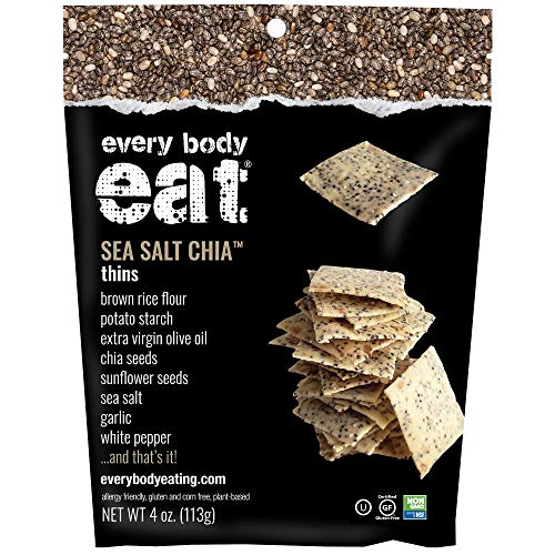 Every Body Eat Snack Thins, Sea Salt And Chia Seeds Flavor, Vega