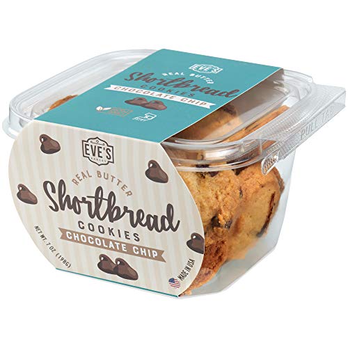 Eves Bakery Shortbread Cookies, 7 Oz, 2 Pack Chocolate Chip