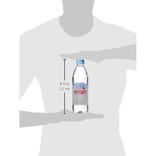 Evian Lop Natural Spring Water Individual 500 Ml 16.9 Oz. Bott