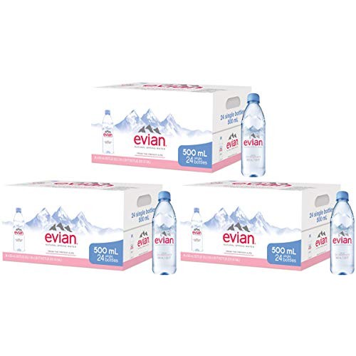 Evian Lop Natural Spring Water Individual 500 Ml 16.9 Oz. Bott