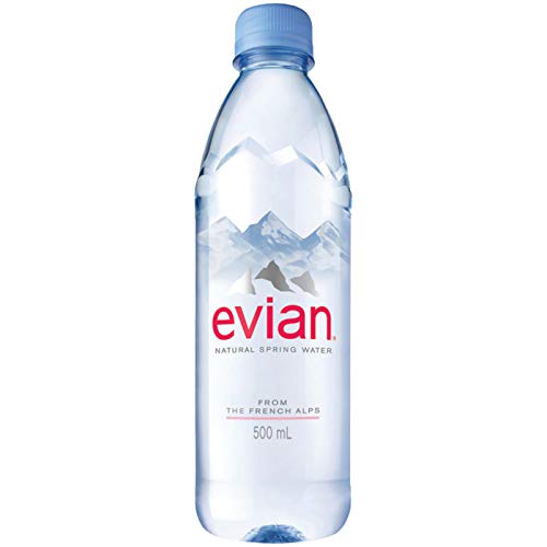 Evian Natural Spring Water One Case Of 12 Individual Bottles, E
