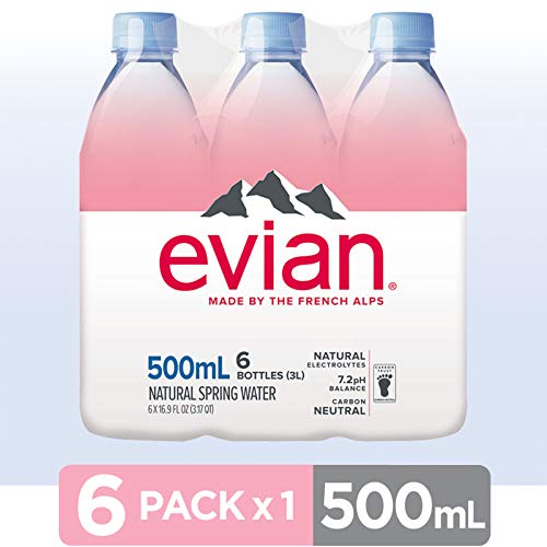 Evian Natural Spring Water One Case Of 12 Individual Bottles, E