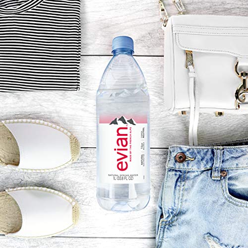 Evian Natural Spring Water One Case Of 12 Individual Bottles, E
